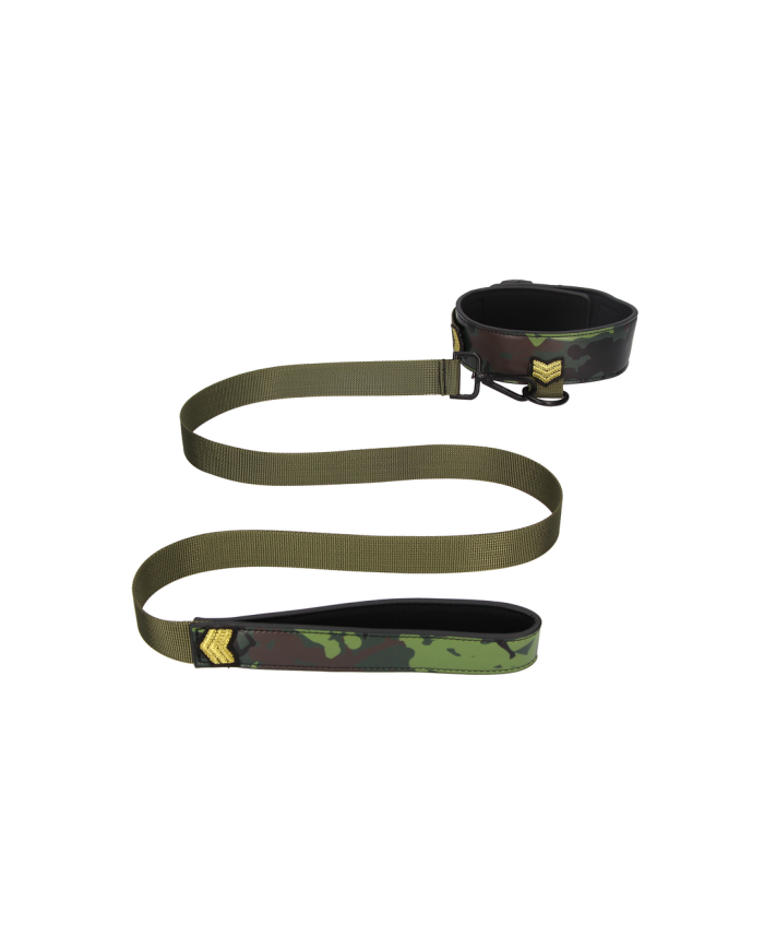 Collar with Leash - Army Theme