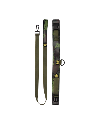 Collar with Leash - Army Theme