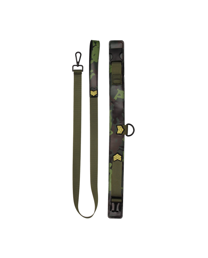 Collar with Leash - Army Theme