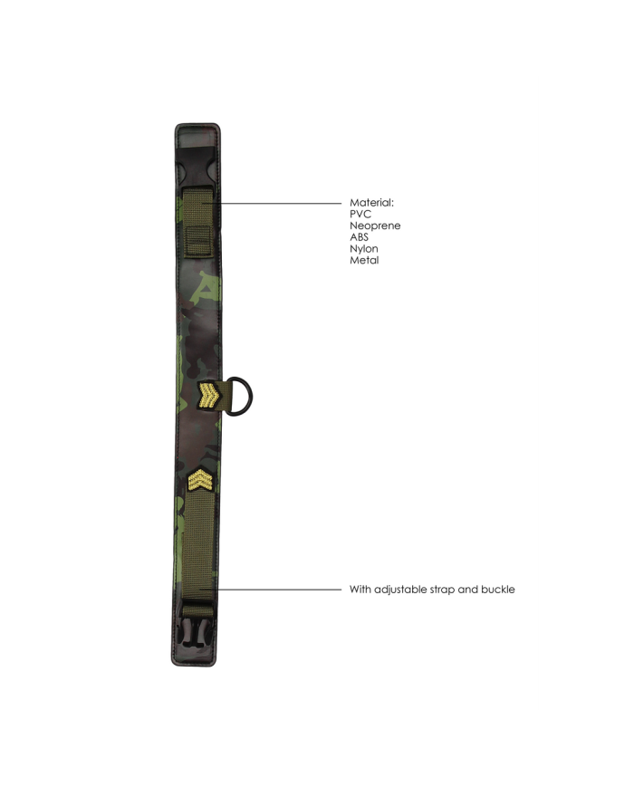 Collar with Leash - Army Theme