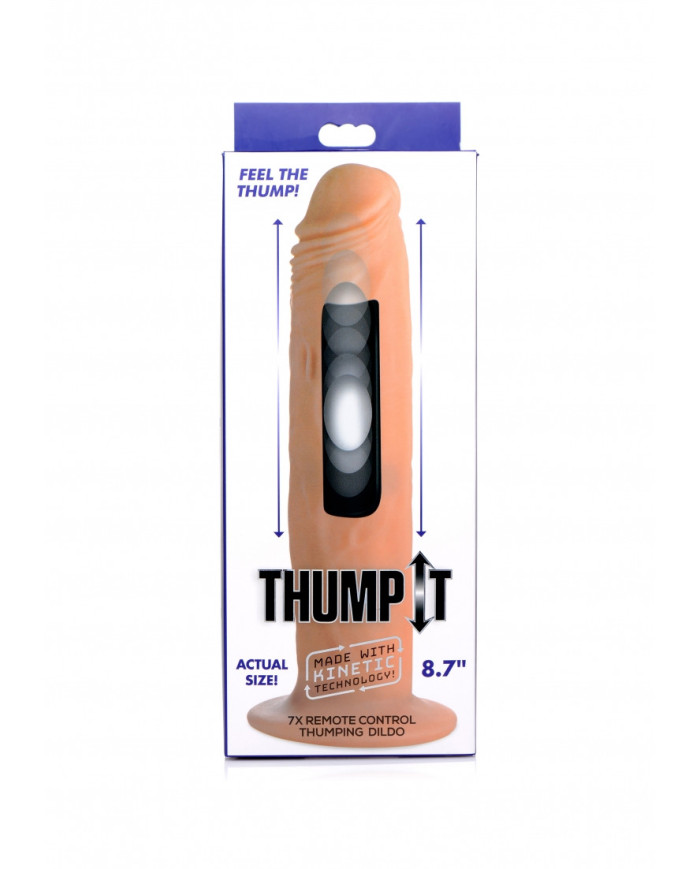 7X Remote Control Thumping Dildo 8 7  - Flesh