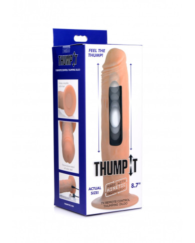 7X Remote Control Thumping Dildo 8 7  - Flesh