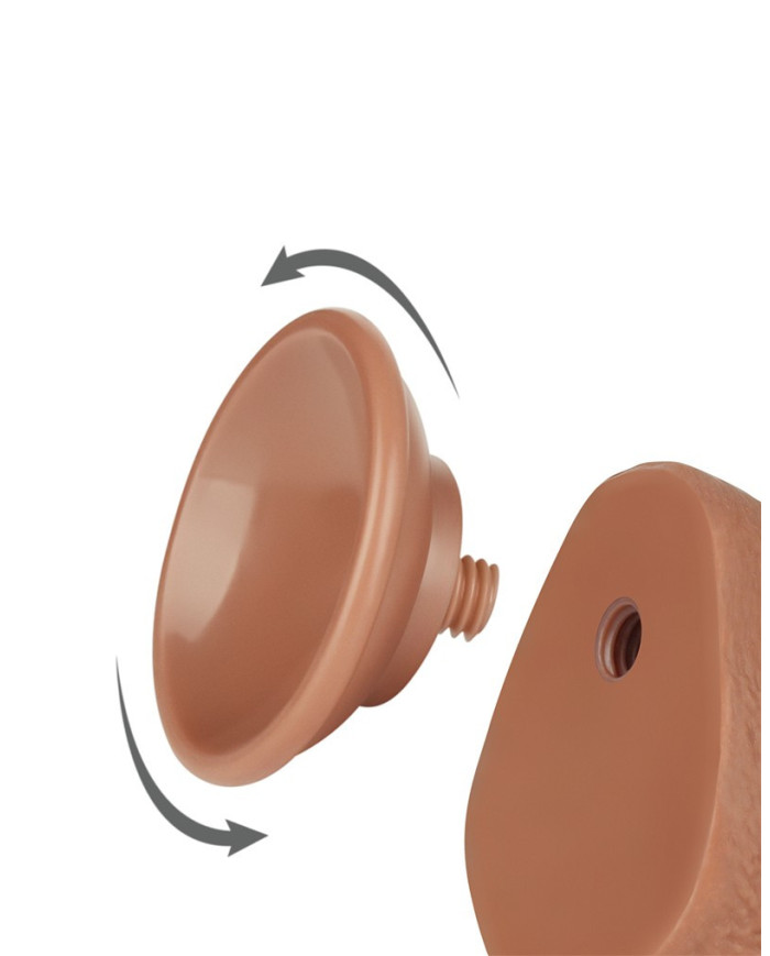 LoveToy - Sliding Skin Dildo 19.5 cm (  3.5 cm) - Brown