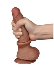 LoveToy - Sliding Skin Dildo 19.5 cm (  3.5 cm) - Brown