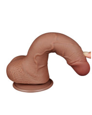 LoveToy - Sliding Skin Dildo 19.5 cm (  3.5 cm) - Brown