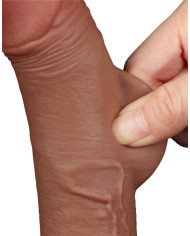 LoveToy - Sliding Skin Dildo 19.5 cm (  3.5 cm) - Brown
