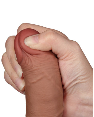 LoveToy - Sliding Skin Dildo 19.5 cm (  3.5 cm) - Brown LoveToy - Sliding Skin Dildo 19.5 cm (  3.5 cm) - Brown