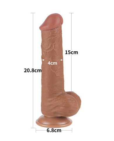LoveToy - Sliding Skin Dildo 20.8 cm (  4 cm) - Brown LoveToy - Sliding Skin Dildo 20.8 cm (  4 cm) - Brown