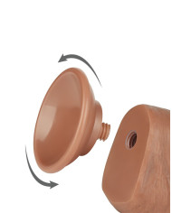 LoveToy - Sliding Skin Dildo 20.8 cm (  4 cm) - Brown