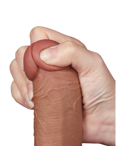 LoveToy - Sliding Skin Dildo 20.8 cm (  4 cm) - Brown LoveToy - Sliding Skin Dildo 20.8 cm (  4 cm) - Brown