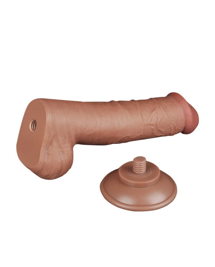 LoveToy - Sliding Skin Dildo 20.8 cm (  4 cm) - Brown