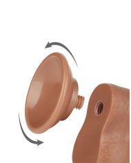 LoveToy - Sliding Skin Dildo 20.8 cm (  4 cm) - Brown