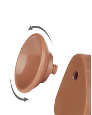 LoveToy - Sliding Skin Dildo 20 cm (  4 cm) - Brown