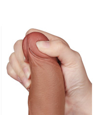 LoveToy - Sliding Skin Dildo 20 cm (  4 cm) - Brown
