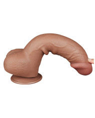 LoveToy - Sliding Skin Dildo 24 cm (  4.3 cm) - Brown