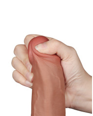 LoveToy - Sliding Skin Dildo 24 cm (  4.3 cm) - Brown
