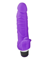 Seven Creations Silicone Classic Vibe With Clit Stim Purple Seven Creations Silicone Classic Vibe With Clit Stim Purple