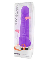 Seven Creations Silicone Classic Vibe With Clit Stim Purple Seven Creations Silicone Classic Vibe With Clit Stim Purple
