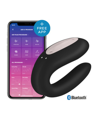 Satisfyer - Double Joy Couples Vibrator Black Satisfyer - Double Joy Couples Vibrator Black