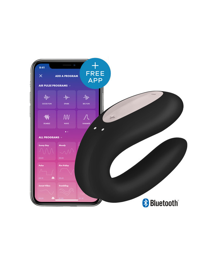 Satisfyer - Double Joy Couples Vibrator Black