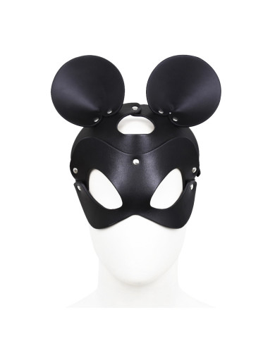 Black Mouse Leather Mask Black Mouse Leather Mask