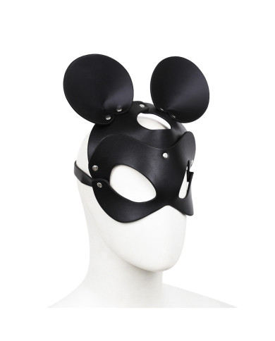 Black Mouse Leather Mask Black Mouse Leather Mask