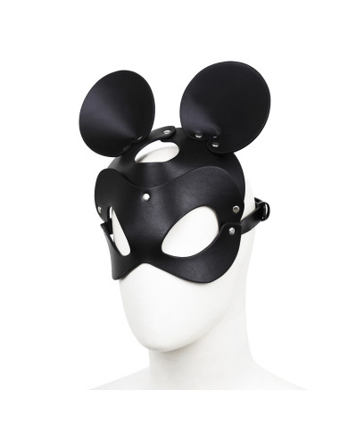 Black Mouse Leather Mask