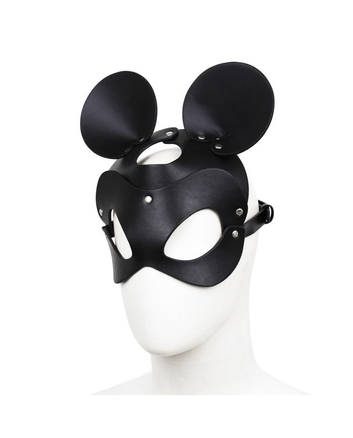 Black Mouse Leather Mask