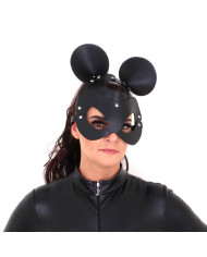 Black Mouse Leather Mask