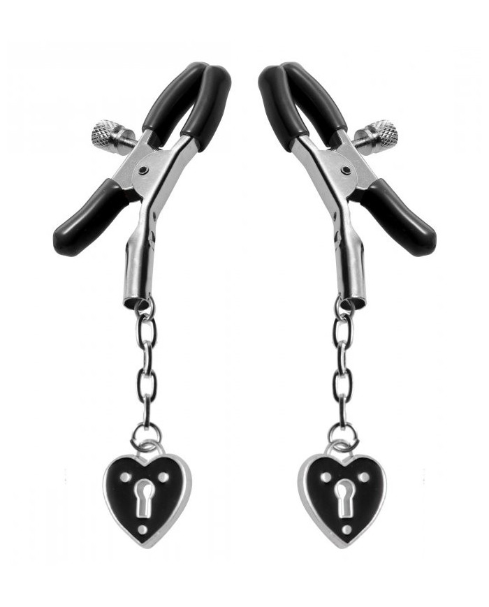 Charmed Heart Padlock Nipple Clamps