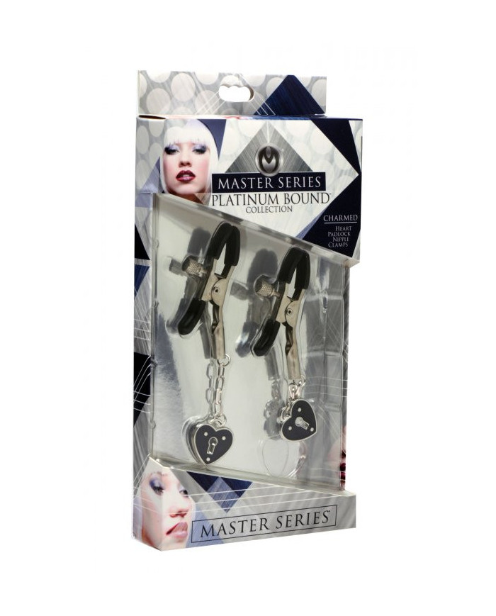 Charmed Heart Padlock Nipple Clamps