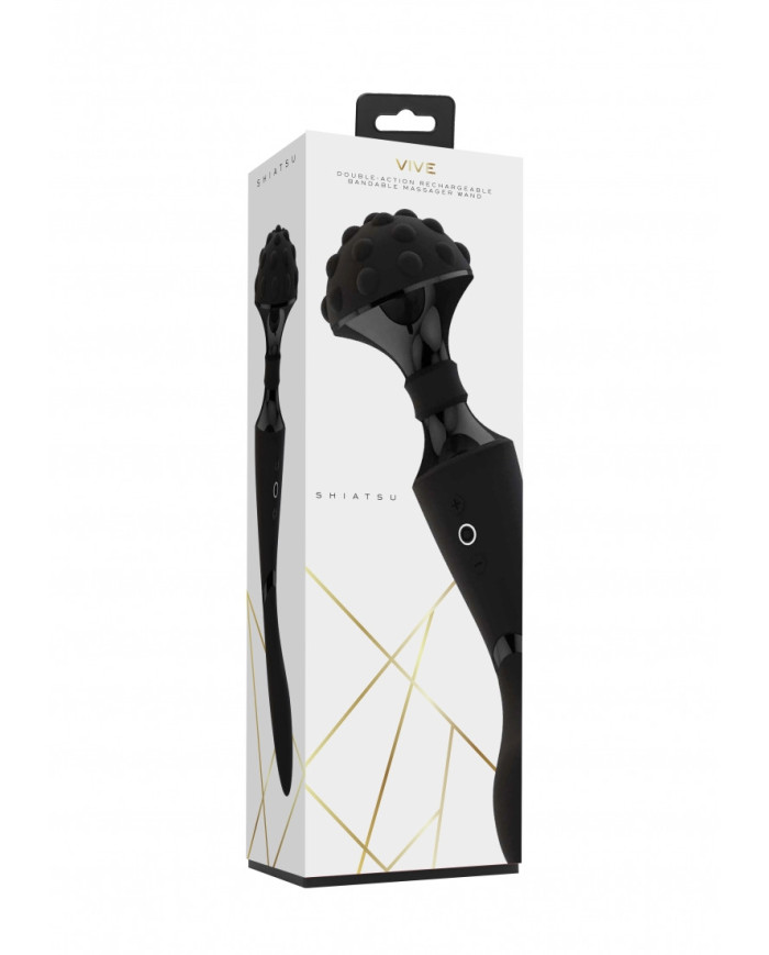 Shiatsu - Bendable Massager Wand - Black