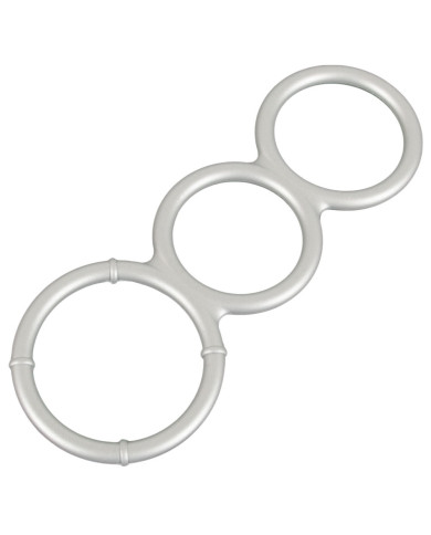 Metallic Silicone Triple Ring