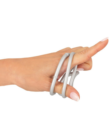 Metallic Silicone Triple Ring