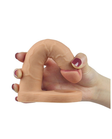 LoveToy - The Ultra Soft Double 6.25    16 cm - Dubbele Penetratie Dildo - Nude