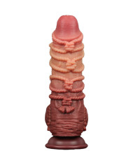 LoveToy - Extreme Dildo with Rope Pattern 24 cm - Brown   Nude