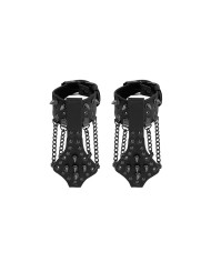 Ouch  Skulls and Bones - Ankle Cuffs with Skulls - Black